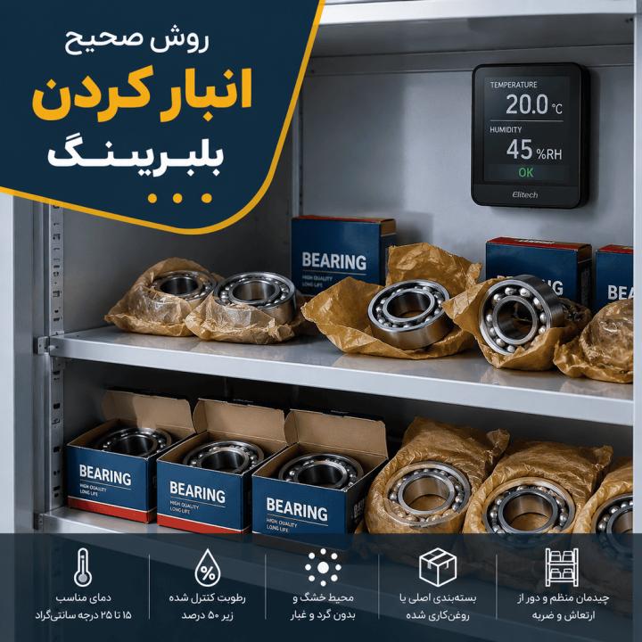 راهنمای جامع و فنی روش صحیح انبارداری و نگهداری بلبرینگ‌های صنعتی