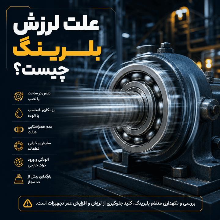 علت لرزش بلبرینگ چیست؟ بررسی جامع دلایل،  روش تشخیص و راهکارهای رفع لرزش
