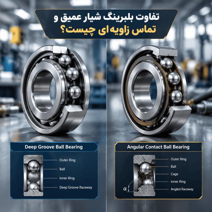 تفاوت بلبرینگ شیار عمیق و تماس زاویه‌ای چیست؟